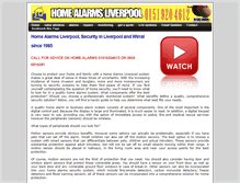 Tablet Screenshot of homealarmsliverpool.co.uk